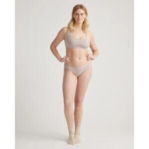 Quince Organic Cotton Bikini Underwear 6-Pack XS Nude/Beige NEW Soft Stretch